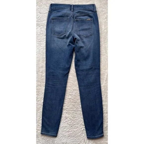 White House Black Market WHBM Curvy-Fit High-RiseCashmere Denim Skinny Jeans