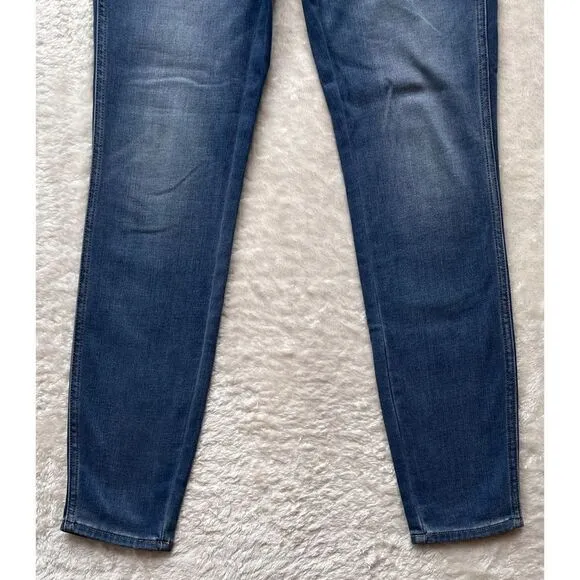 White House Black Market WHBM Curvy-Fit High-RiseCashmere Denim Skinny Jeans