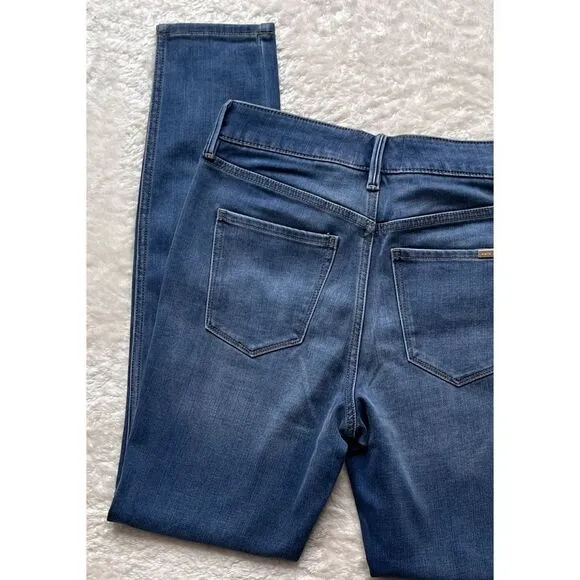 White House Black Market WHBM Curvy-Fit High-RiseCashmere Denim Skinny Jeans