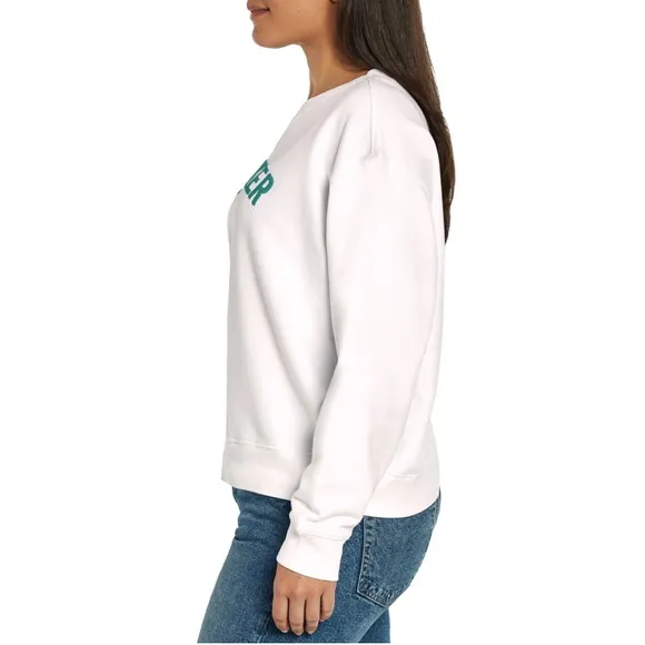 •WILDFOX•NWT LUCENT WHITE GRAPHIC &quot;OVERTHINKER&quot; CREWNECK SIZE MEDIUM