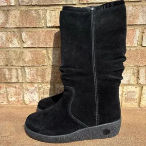 WILMAR Black Suede Faux Fur Lined Winter Boots Size US 9 EU 40 NEW without box