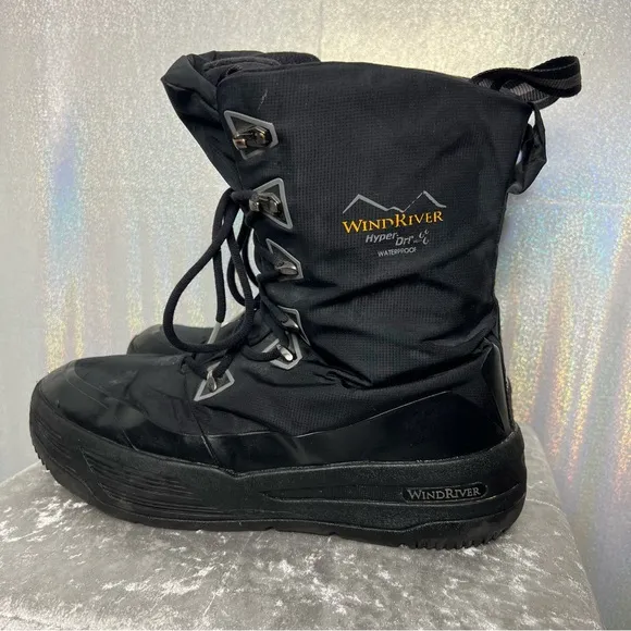 Windriver hyper dri waterproof boots winter black warm snow outdoors hunting