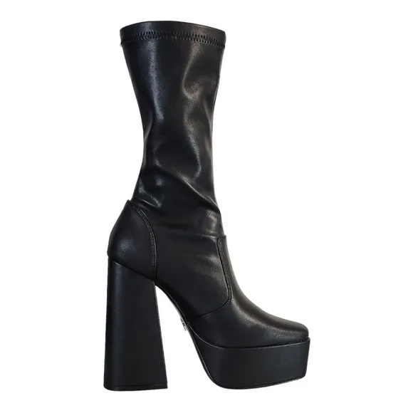 Windsor Smith Faux Leather Platform High Heel Boots Size 9 NEW