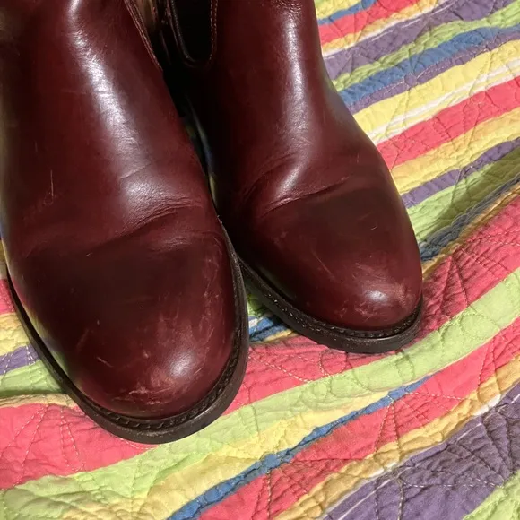 Wolverine 1000 Mile Darcy Riding Boots Cherry Red Leather Pull on Sz 5B