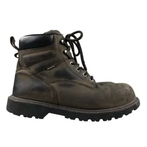Wolverine Men's Size 11M Floorhand 6&quot; Brown Leather Waterproof Steel Toe Boots