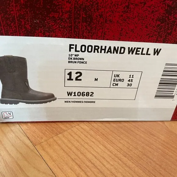 WOLVERINE Soft-Toe Men's Floorhand Waterproof Wellington. Size US 12