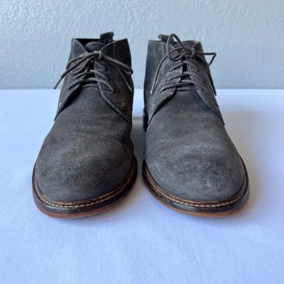 Wolverine Sz 12 gray suede chukka lace up low boots
