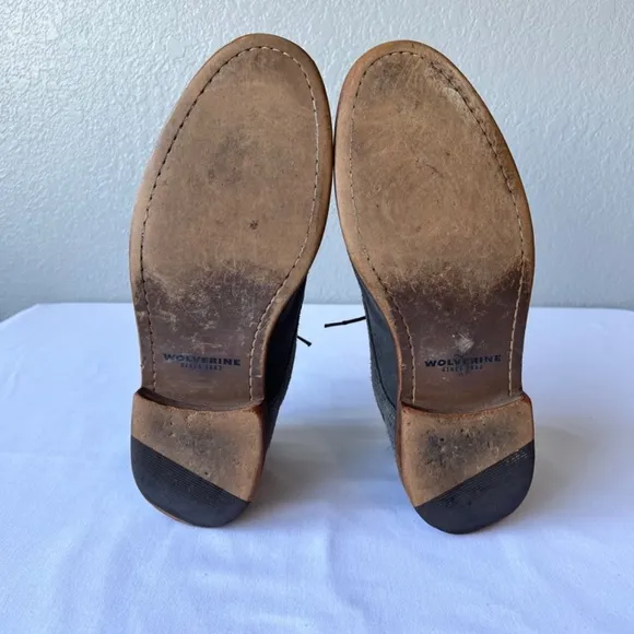 Wolverine Sz 12 gray suede chukka lace up low boots