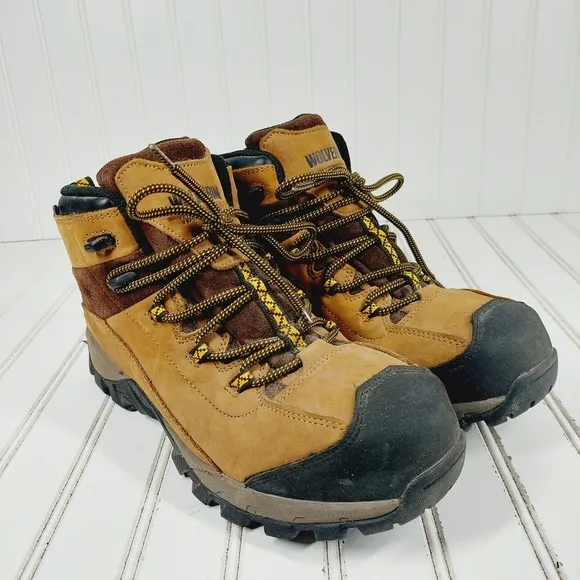 Wolverine Waterproof Leather Lace Up Mid-cut Hiking Boots E468