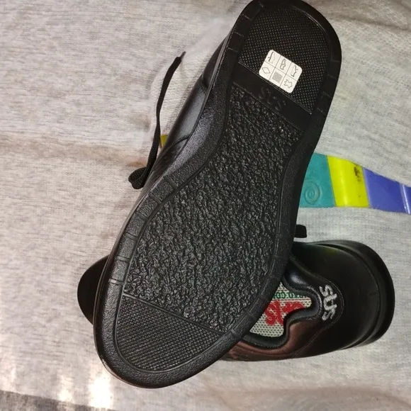 Womans  Sas Black Leather Shoes