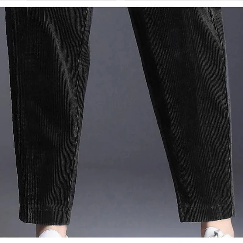Women Plush Corduroy Warm Pant