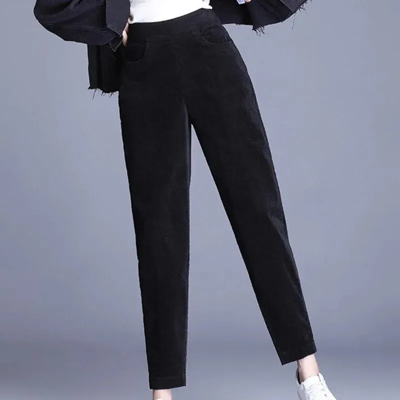 Women Plush Corduroy Warm Pant