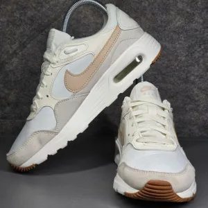 Women's 7 Nike Air Max SC Running Shoes White Beige