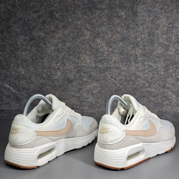 Women's 7 Nike Air Max SC Running Shoes White Beige