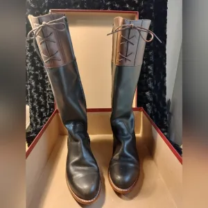 womens black Wolverine Earhart Samantha Pleet Riding Boots  43/11. EUC