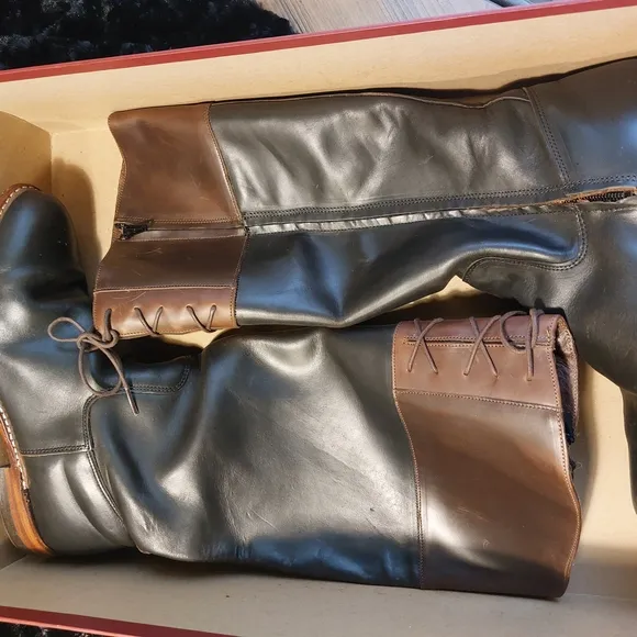 womens black Wolverine Earhart Samantha Pleet Riding Boots  43/11. EUC