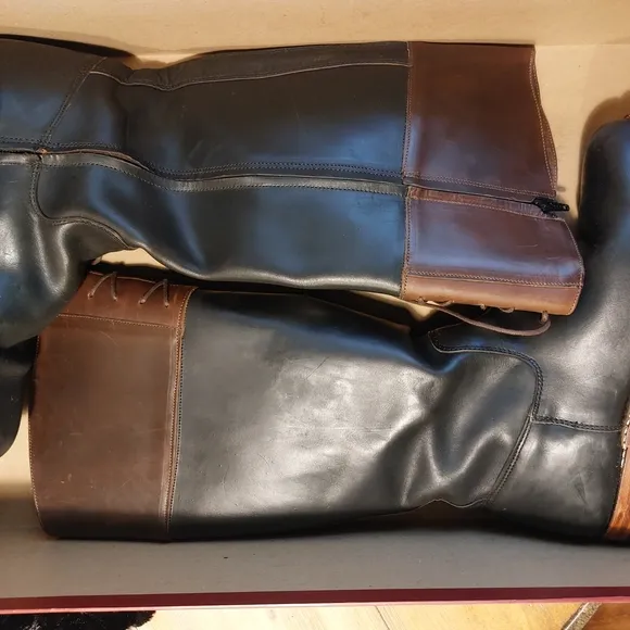 womens black Wolverine Earhart Samantha Pleet Riding Boots  43/11. EUC