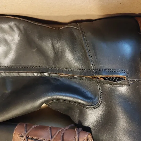womens black Wolverine Earhart Samantha Pleet Riding Boots  43/11. EUC