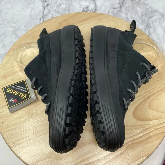 Women’s Ecco Soft 7 Tred Zip Goretex Waterproof Shoes Black Sz 6 New