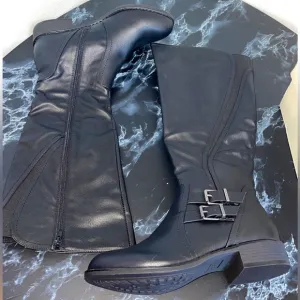 Women’s High Boots Size 8.5 Style &amp; Co. Milah Tall Casual Mid-Calf Boots Black