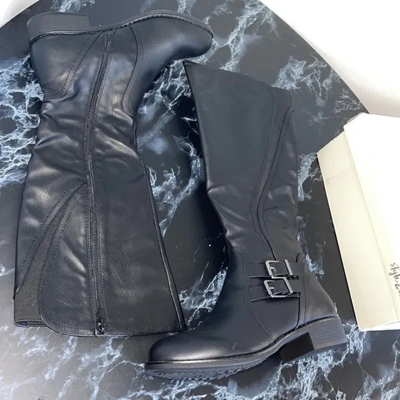 Women’s High Boots Size 8.5 Style &amp; Co. Milah Tall Casual Mid-Calf Boots Black