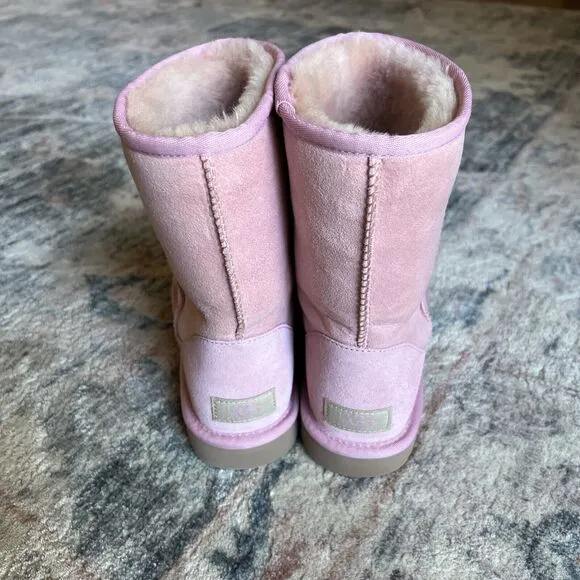 Women's Pink UGG Boots Classic Short Suede Very RARE Color