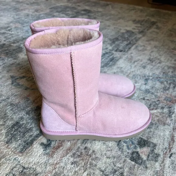 Women's Pink UGG Boots Classic Short Suede Very RARE Color