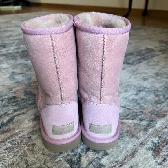 Women's Pink UGG Boots Classic Short Suede Very RARE Color