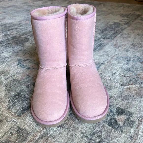 Women's Pink UGG Boots Classic Short Suede Very RARE Color