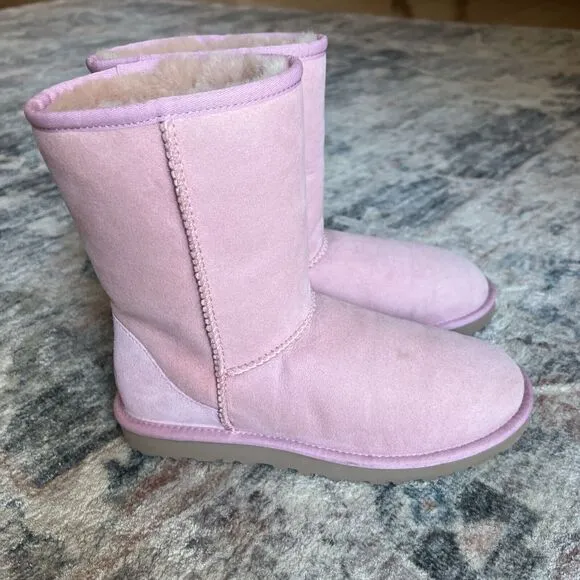 Women's Pink UGG Boots Classic Short Suede Very RARE Color