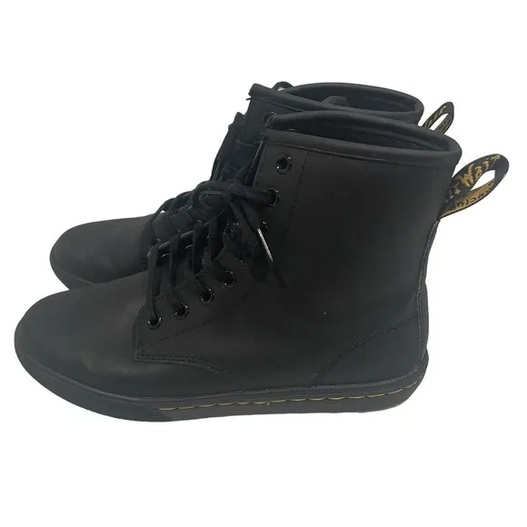 Women’s Size 6 Dr. Martens Docs 8-Eye Sheridan Matte Black Casual Lace Up Boots