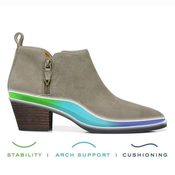 Women's Vionic Cecily Stone Leather Suede booties womens size  9