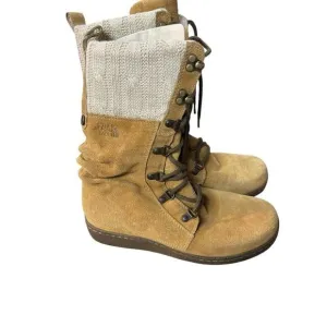 Women's North Face Hiking Boots Primaloft 200 Gram Insulation Fur Knit Trim Sz 7