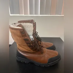 Y2K Marc Ecko Lug Sole Boot Size 13 Leather Shearling Grierson Keystone $199 VTG