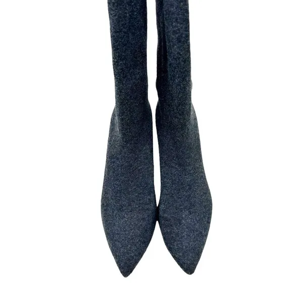 ZARA Pointy Toe Over the Knee Sock Boots - Grey - Size 10 - NWoT! *RARE*