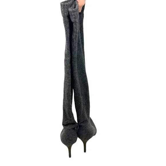 ZARA Pointy Toe Over the Knee Sock Boots - Grey - Size 10 - NWoT! *RARE*